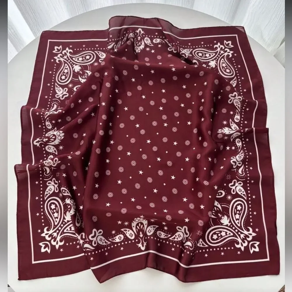 Maroon Paisley scarf P64